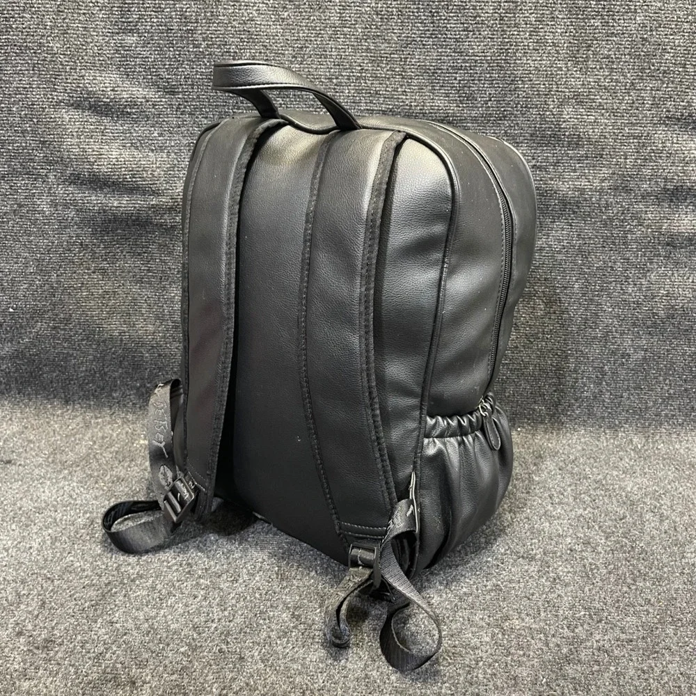Betsey Johnson LBBROOK Black/White Faux Leather Quilted Cat Face Betsey Backpack
